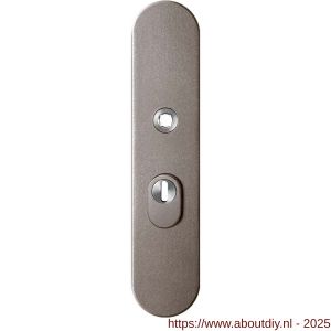 GPF Bouwbeslag Anastasius GPF9008.A3 PC55 veiligheids buitenschild gatdeel SKG*** 248x52x11 mm afgerond kerntrekbeveiliging PC55 massief Mocca blend - A21012842 - afbeelding 1