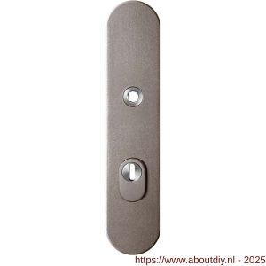GPF Bouwbeslag Anastasius GPF9008.A3 PC72 veiligheids buitenschild gatdeel SKG*** 248x52x11 mm afgerond kerntrekbeveiliging PC72 massief Mocca blend - A21012843 - afbeelding 1