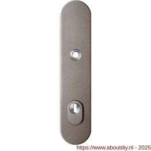 GPF Bouwbeslag Anastasius GPF9008.A3 PC92 veiligheids buitenschild gatdeel SKG*** 248x52x11 mm afgerond kerntrekbeveiliging PC92 massief Mocca blend - A21012844 - afbeelding 1