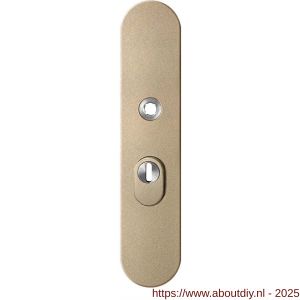 GPF Bouwbeslag Anastasius GPF9008.A4 PC55 veiligheids buitenschild gatdeel SKG*** 248x52x11 mm afgerond kerntrekbeveiliging PC55 massief Champagne blend - A21012845 - afbeelding 1