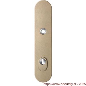 GPF Bouwbeslag Anastasius GPF9008.A4 PC92 veiligheids buitenschild gatdeel SKG*** 248x52x11 mm afgerond kerntrekbeveiliging PC92 massief Champagne blend - A21012847 - afbeelding 1