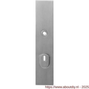 GPF Bouwbeslag RVS GPF9018.92 veiligheids buitenschild gatdeel SKG*** 248x52x11 mm rechthoekig kerntrekbeveiliging PC92 massief RVS geborsteld - A21004835 - afbeelding 1