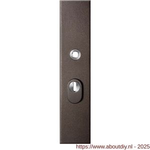GPF Bouwbeslag Anastasius GPF9018.A1 PC55 veiligheids buitenschild gatdeel SKG*** 248x52x11 mm rechthoekig kerntrekbeveiliging PC55 massief Dark blend - A21012848 - afbeelding 1