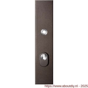 GPF Bouwbeslag Anastasius GPF9018.A1 PC72 veiligheids buitenschild gatdeel SKG*** 248x52x11 mm rechthoekig kerntrekbeveiliging PC72 massief Dark blend - A21012849 - afbeelding 1