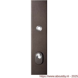 GPF Bouwbeslag Anastasius GPF9018.A1 PC92 veiligheids buitenschild gatdeel SKG*** 248x52x11 mm rechthoekig kerntrekbeveiliging PC92 massief Dark blend - A21012850 - afbeelding 1
