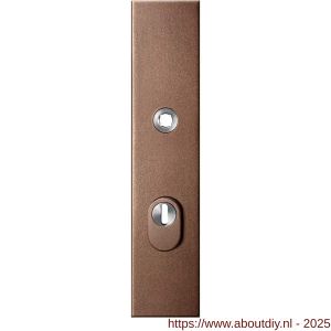 GPF Bouwbeslag Anastasius GPF9018.A2 PC72 veiligheids buitenschild gatdeel SKG*** 248x52x11 mm rechthoekig kerntrekbeveiliging PC72 massief Bronze blend - A21012852 - afbeelding 1