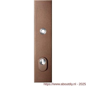 GPF Bouwbeslag Anastasius GPF9018.A2 PC92 veiligheids buitenschild gatdeel SKG*** 248x52x11 mm rechthoekig kerntrekbeveiliging PC92 massief Bronze blend - A21012853 - afbeelding 1
