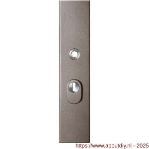 GPF Bouwbeslag Anastasius GPF9018.A3 PC55 veiligheids buitenschild gatdeel SKG*** 248x52x11 mm rechthoekig kerntrekbeveiliging PC55 massief Mocca blend - A21012854 - afbeelding 1