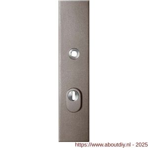GPF Bouwbeslag Anastasius GPF9018.A3 PC72 veiligheids buitenschild gatdeel SKG*** 248x52x11 mm rechthoekig kerntrekbeveiliging PC72 massief Mocca blend - A21012855 - afbeelding 1