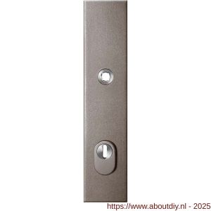 GPF Bouwbeslag Anastasius GPF9018.A3 PC92 veiligheids buitenschild gatdeel SKG*** 248x52x11 mm rechthoekig kerntrekbeveiliging PC92 massief Mocca blend - A21012856 - afbeelding 1
