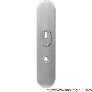 GPF Bouwbeslag RVS GPF9048.72 veiligheids buitenschild gatdeel Comfort SKG*** kerntrekbeveiliging 248x52x11 mm afgerond PC72 RVS geborsteld - A21006568 - afbeelding 1