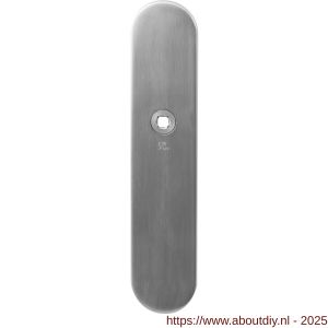 GPF Bouwbeslag RVS 9102.00 veiligheids binnenschild SKG*** 248x52x8 mm afgerond blind met krukgat RVS geborsteld - A21004767 - afbeelding 1
