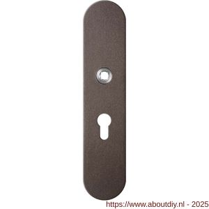 GPF Bouwbeslag Anastasius 9102.A1 veiligheids binnenschild SKG*** 248x52x8 mm afgerond PC55 Dark blend - A21012767 - afbeelding 1