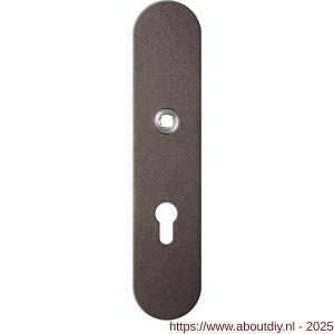 GPF Bouwbeslag Anastasius 9102.A1 veiligheids binnenschild SKG*** 248x52x8 mm afgerond PC72 Dark blend - A21012768 - afbeelding 1