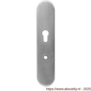 GPF Bouwbeslag RVS 9142.72 veiligheids binnenschild Comfort SKG*** 248x52x8 mm afgerond PC72 RVS geborsteld - A21004841 - afbeelding 1