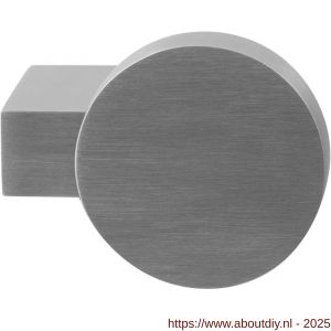GPF Bouwbeslag RVS 9206.09 S4 massief kort verkropte knop rond 69/52x13 mm voor veiligheids schilden vast met bout M10 RVS geborsteld - A21000318 - afbeelding 1