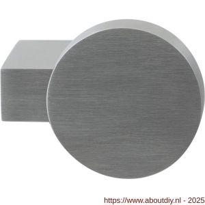 GPF Bouwbeslag RVS 9206.09 S5 massief kort verkropte knop rond 69/52x13 mm voor veiligheids schilden vast met wisselstift RVS geborsteld - A21003186 - afbeelding 1