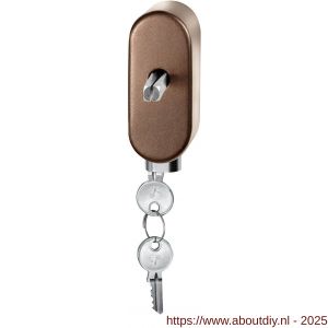 GPF Bouwbeslag Anastasius GPF9250.A2.0032 draaikiepmechanisme afsluitbaar SKG*** ovaal 83x34x31 mm met stift binnenzijde 32 mm Bronze blend - A21011442 - afbeelding 1
