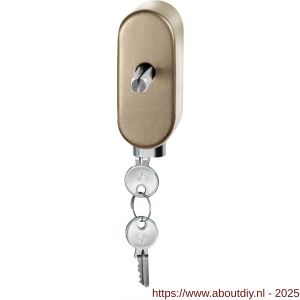 GPF Bouwbeslag Anastasius GPF9250.A4.0032 draaikiepmechanisme afsluitbaar SKG*** ovaal 83x34x31 mm met stift binnenzijde 32 mm Champagne blend - A21011446 - afbeelding 1