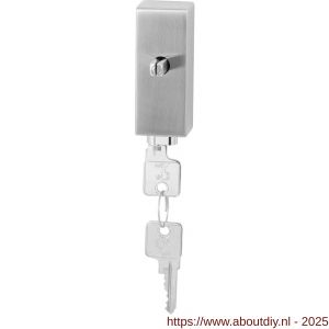GPF Bouwbeslag RVS GPF9252.09EL draaikiepmechanisme afsluitbaar SKG*** rechthoekig 83x34x31 mm met stift binnenzijde 40 mm RVS geborsteld - A21008135 - afbeelding 1