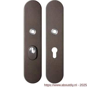 GPF Bouwbeslag Anastasius GPF9308.A1 PC55 veiligheids schilden SKG*** 248x52 mm massief afgerond kerntrekbeveiliging PC55 Dark blend - A21012860 - afbeelding 1