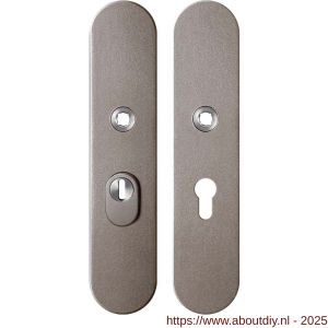 GPF Bouwbeslag Anastasius GPF9308.A3 PC55 veiligheids schilden SKG*** 248x52 mm massief afgerond kerntrekbeveiliging PC55 Mocca blend - A21012866 - afbeelding 1