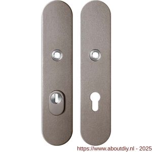 GPF Bouwbeslag Anastasius GPF9308.A3 PC72 veiligheids schilden SKG*** 248x52 mm massief afgerond kerntrekbeveiliging PC72 Mocca blend - A21012867 - afbeelding 1