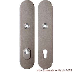 GPF Bouwbeslag Anastasius GPF9308.A3 PC92 veiligheids schilden SKG*** 248x52 mm massief afgerond kerntrekbeveiliging PC92 Mocca blend - A21012868 - afbeelding 1