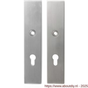 GPF Bouwbeslag RVS 9312.55 veiligheids schilden SKG*** 248x52 mm rechthoekig PC55 RVS geborsteld - A21004859 - afbeelding 1