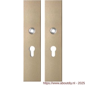 GPF Bouwbeslag Anastasius 9312.A4 veiligheids schilden SKG*** 248x52 mm rechthoekig PC55 Champagne blend - A21012821 - afbeelding 1