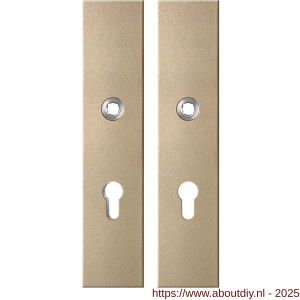 GPF Bouwbeslag Anastasius 9312.A4 veiligheids schilden SKG*** 248x52 mm rechthoekig PC72 Champagne blend - A21012822 - afbeelding 1
