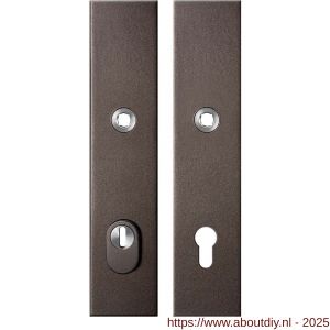 GPF Bouwbeslag Anastasius GPF9318.A1 PC92 veiligheids schilden SKG*** 248x52 mm massief rechthoekig kerntrekbeveiliging PC92 Dark blend - A21012874 - afbeelding 1