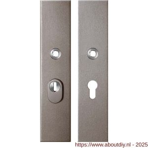 GPF Bouwbeslag Anastasius GPF9318.A3 PC55 veiligheids schilden SKG*** 248x52 mm massief rechthoekig kerntrekbeveiliging PC55 Mocca blend - A21012878 - afbeelding 1
