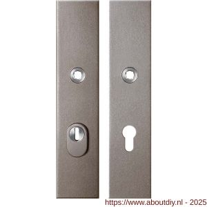 GPF Bouwbeslag Anastasius GPF9318.A3 PC72 veiligheids schilden SKG*** 248x52 mm massief rechthoekig kerntrekbeveiliging PC72 Mocca blend - A21012879 - afbeelding 1