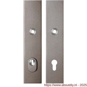 GPF Bouwbeslag Anastasius GPF9318.A3 PC92 veiligheids schilden SKG*** 248x52 mm massief rechthoekig kerntrekbeveiliging PC92 Mocca blend - A21012880 - afbeelding 1