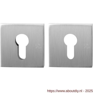 GPF Bouwbeslag RVS GPF9386.09 Set veiligheidsrozet vierkant 54 mm SKG*** RVS geborsteld - A21012891 - afbeelding 1