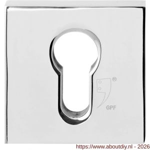 GPF Bouwbeslag RVS GPF9386.49 Outside veiligheidsbuitenrozet vierkant 54 mm SKG*** RVS gepolijst - A21012895 - afbeelding 1