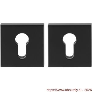 GPF Bouwbeslag Smeedijzer GPF9386.64 Set veiligheidsrozet vierkant 54 mm SKG*** smeedijzer zwart - A21012912 - afbeelding 1