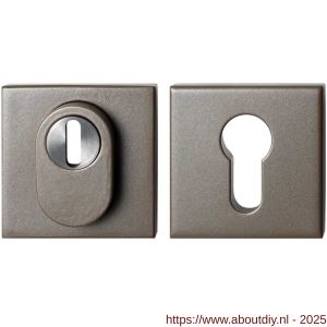 GPF Bouwbeslag Anastasius GPF9387.A3 Set vierkant veiligheidsrozet 54x54x10 mm SKG*** kerntrekbeveiliging Mocca blend - A21011473 - afbeelding 1
