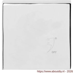 GPF Bouwbeslag RVS GPF9388.49 Outside veiligheidsbuitenrozet vierkant 54 mm SKG*** blind RVS gepolijst - A21012898 - afbeelding 1