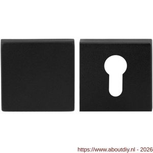 GPF Bouwbeslag ZwartWit GPF9388.61 Set veiligheidsrozet vierkant 54 mm SKG*** buiten blind zwart - A21012904 - afbeelding 1
