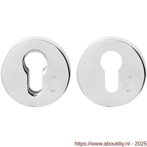 GPF Bouwbeslag RVS GPF9391.49 Set veiligheidsrozet rond 54 mm SKG*** RVS gepolijst - A21012948 - afbeelding 1