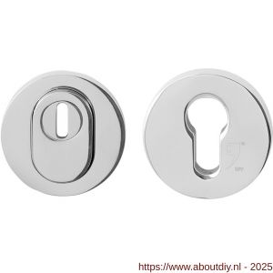GPF Bouwbeslag RVS GPF9392.49 Set veiligheidsrozet rond 54 mm SKG*** kerntrekbeveiliging RVS gepolijst - A21013013 - afbeelding 1
