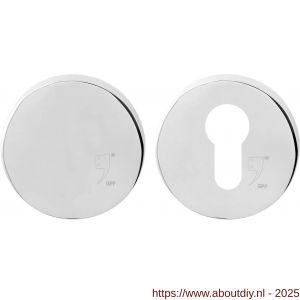 GPF Bouwbeslag RVS GPF9393.49 Set veiligheidsrozet rond 54 mm SKG*** t buiten blind RVS gepolijst - A21012950 - afbeelding 1
