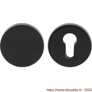 GPF Bouwbeslag Smeedijzer GPF9393.64 Set veiligheidsrozet rond 54 mm SKG*** buiten blind smeedijzer zwart - A21012965 - afbeelding 1