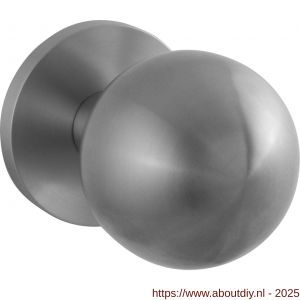 GPF Bouwbeslag RVS 9823.09 kogel voordeurknop 70 mm op rozet 70 mm RVS geborsteld - A21000324 - afbeelding 1