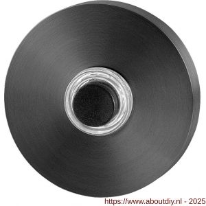 GPF Bouwbeslag PVD 9826.09P1 beldrukker rond 50x8 mm met zwarte button PVD antraciet - A21005985 - afbeelding 1