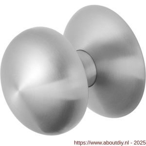 GPF Bouwbeslag RVS 9829.09 Paddenstoel voordeurknop 65 mm op rozet 70 mm RVS geborsteld - A21008914 - afbeelding 1
