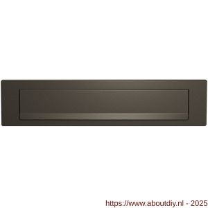 GPF Bouwbeslag Anastasius 9830.A1 briefplaat 340x77 met valklep 280x45 mm Dark blend - A21009000 - afbeelding 1