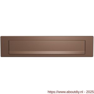 GPF Bouwbeslag Anastasius 9830.A2 briefplaat 340x77 mm met valklep 280x45 mm Bronze blend - A21009001 - afbeelding 1